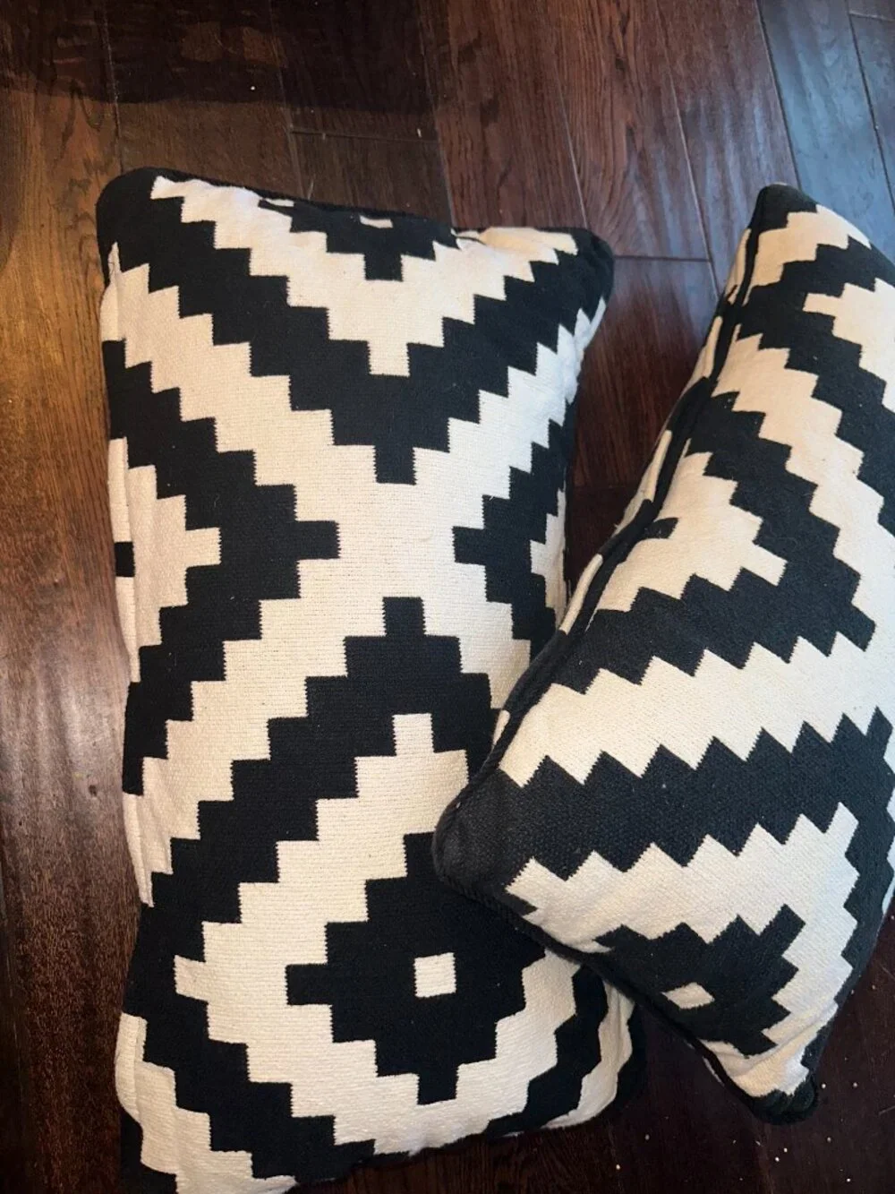 IKEA Lappljung Geometric Lumbar Accent Pillows bundle with inserts